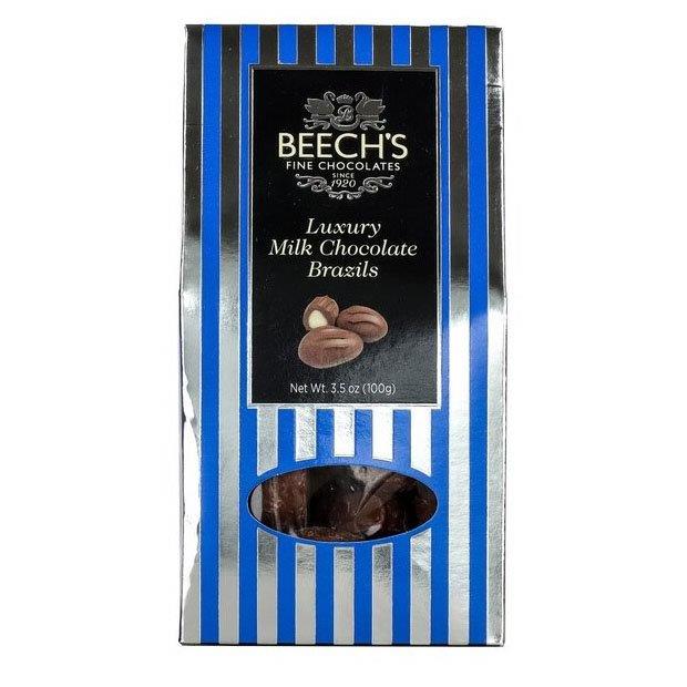 Beechs Milk Chocolate Brazils 100g pack shot