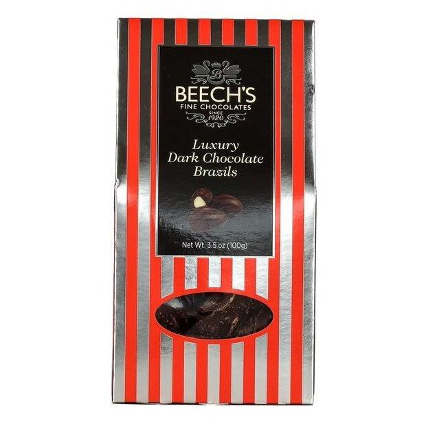 Beechs Dark Chocolate Brazils 100g pack shot