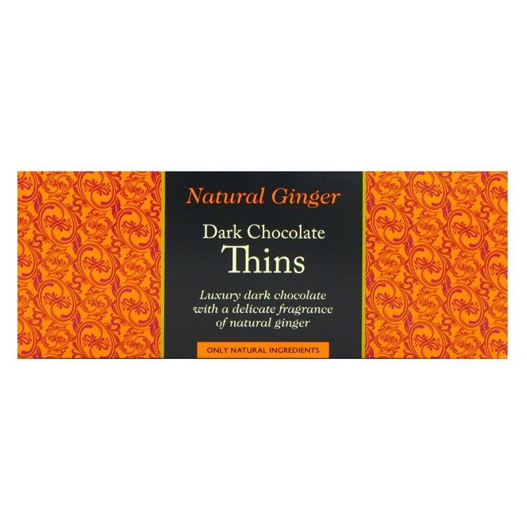 Beechs Dark Chocolate Ginger Thins 150g pack shot