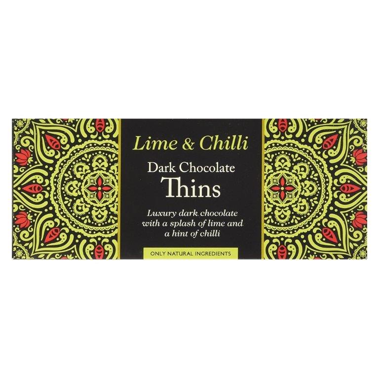 Beechs Dark Chocolate Lime & Chilli Thins 150g pack shot