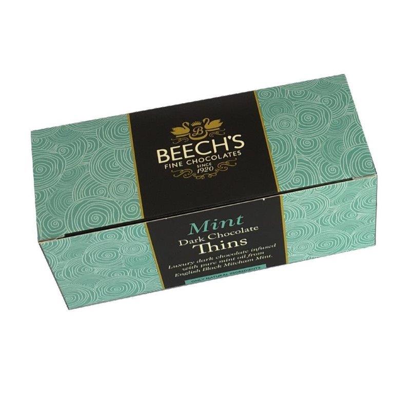 Beechs Dark Chocolate Mint Thins 150g pack shot