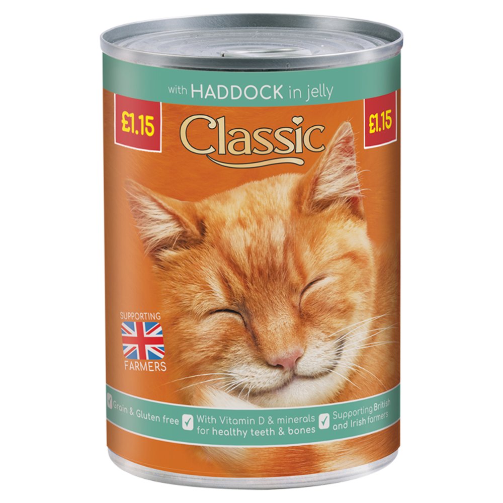 Butchers Classic With Haddock In Jelly Can 400g PMP pack shot