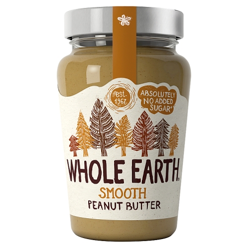 Whole Earth Smooth Peanut Butter 340g pack shot