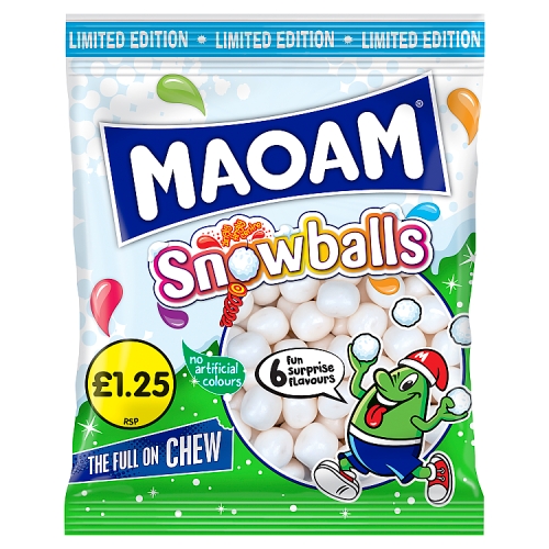 Maoam Snowballs PM £1.25 140g pack shot