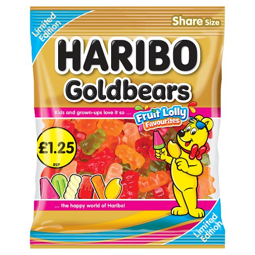 Goldbears Fruit Lolly Favourites PM £1.25 140g pack shot
