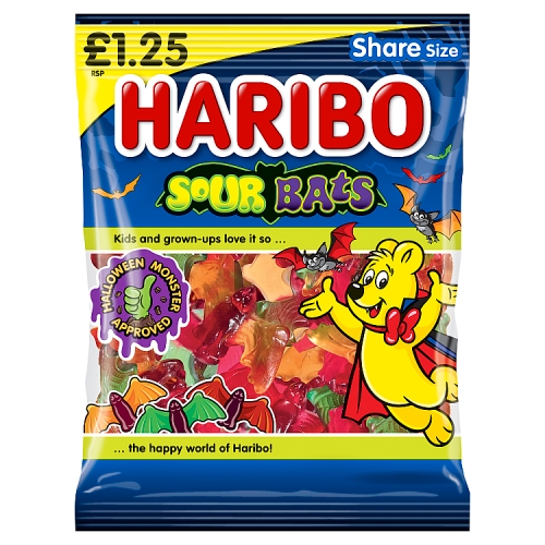 Haribo Sour Bats 140g PMP pack shot