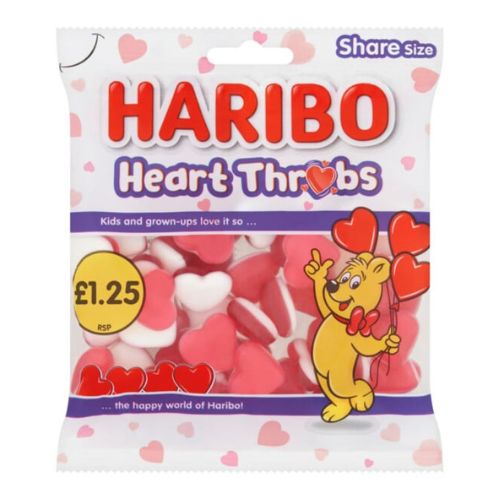 Haribo Heart Throbs Z!ng PM £1.25 140g pack shot