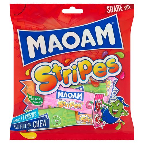 Haribo Maoam Stripes PM £1.25 161g (15% Extra Free) pack shot