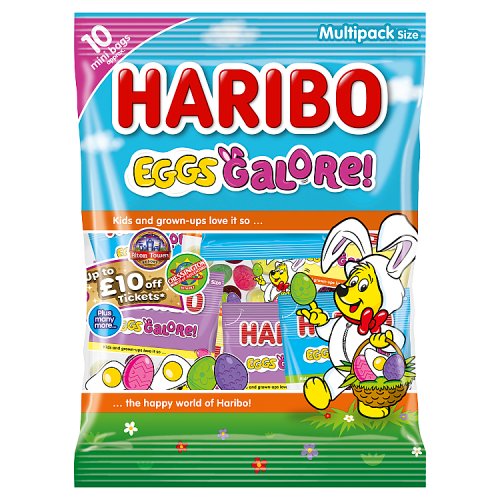 Haribo Eggs Galore Multipack Bag 10s 160g pack shot
