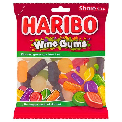 Haribo Bag Wine Gums 160g pack shot
