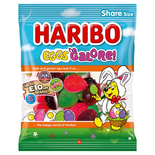 Haribo Eggs Galore Clipstrip 160g pack shot