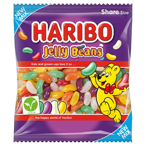 Haribo Bag Jelly Beans (Vegan)140g pack shot