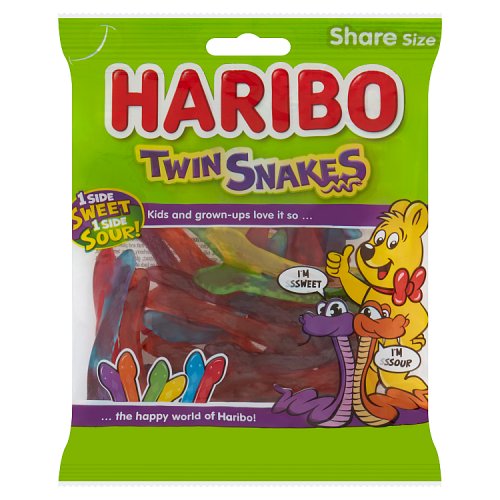 Haribo Bag Twin Snakes 160g pack shot