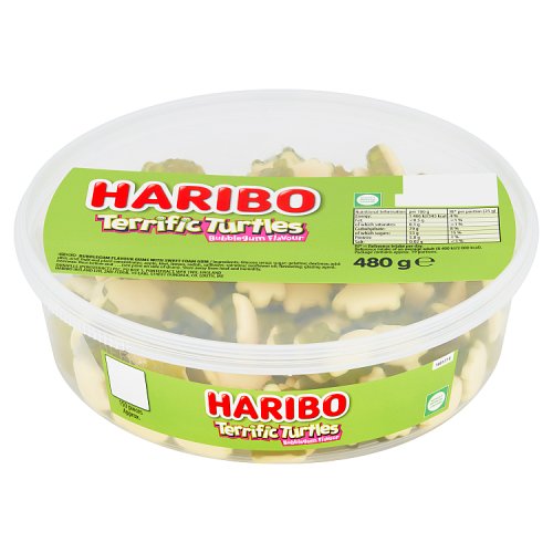 Haribo Terrific Turtles Tub 480g pack shot