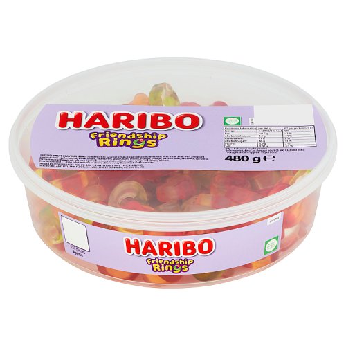 Haribo Friendship Rings Tub 480g pack shot