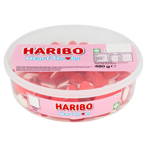 Haribo Heart Throbs Tub 480g pack shot