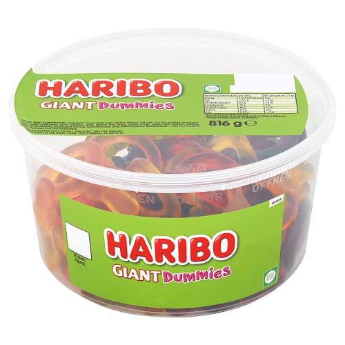 Haribo Giant Dummies Tub 816g pack shot