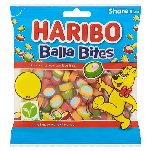 Haribo Bag Balla Bites PM £1.25 154g pack shot