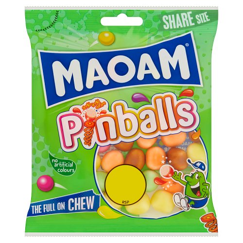 Haribo Bag Maoam Pinballs 140g PM £1.25 pack shot