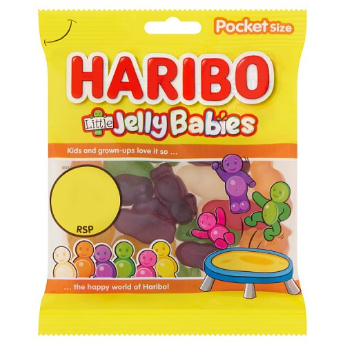 Haribo Treat Bag Little Jelly Babies 60g PM 70p pack shot