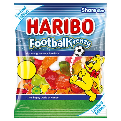 Haribo Football Frenzy Ltd PM £1.25 140g pack shot