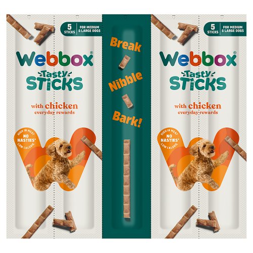 Webbox Large Dogs Delight Sticks Chicken 55g pack shot