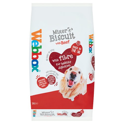 Webbox Mixer Biscuit Beef 2kg pack shot