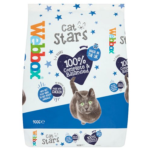 Webbox Cat Stars Dry Food 900g pack shot