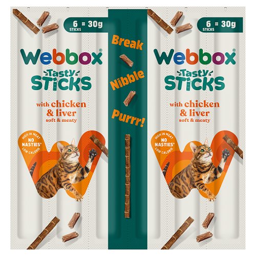 Webbox Cat Delight Sticks Chicken & Liver 6pk (6 x 5g) pack shot