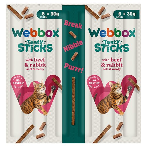 Webbox Cat Delight Sticks Beef & Rabbit (6 x 5g) pack shot