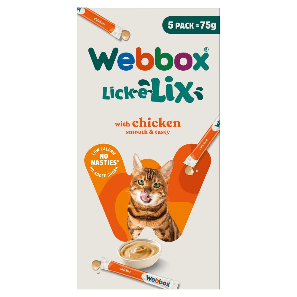 Webbox Cat Lick e Lix Yoghurt Chicken 5s (5 x 15g) pack shot