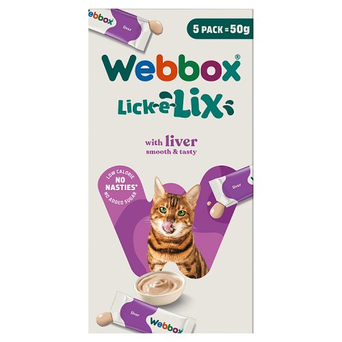 Webbox Cat Lick e Lix Cream Liver 5s (5 x 10g) pack shot