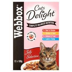 Webbox Cat Pouches Jelly Selection 12pk (12 x 100g) pack shot