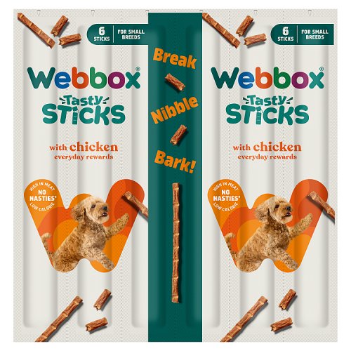 Webbox Small Dogs Delight Sticks Chicken 55g pack shot