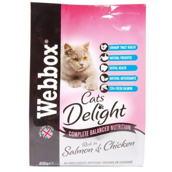 Webbox Cat Delight Dry Food Salmon & Chicken 400g pack shot