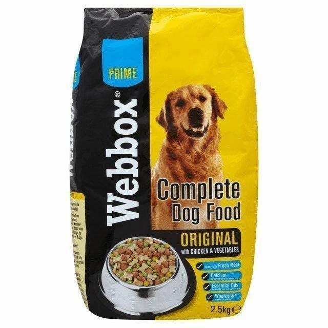 Webbox Complete Dog Food Chicken & Veg 2.5kg pack shot