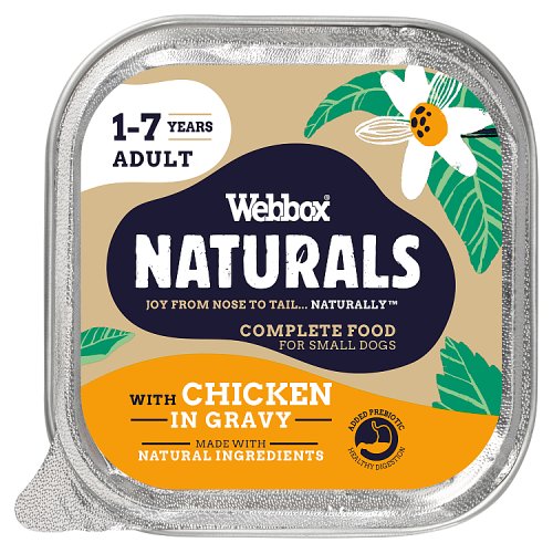 Webbox Natural Chicken Chunks in Gravy 150g pack shot