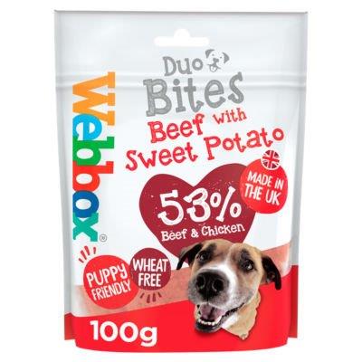 Webbox Duo Bites, Beef & Sweet Potato 100g pack shot