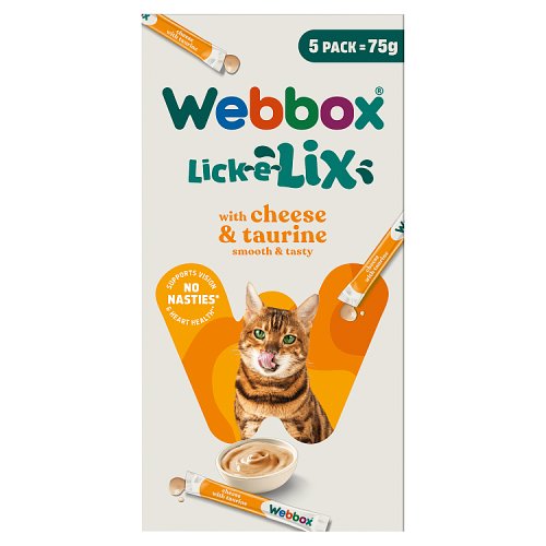 Webbox Cat Lick e Lix Cream Cheese & Taurine 5s (5 x 15g) pack shot