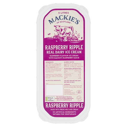 Mackie's of Scotland Napoli Raspberry Ripple 5Ltr pack shot