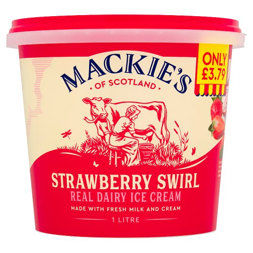 Mackies of Scotland Strawberry 1Ltr PM £3.79 pack shot