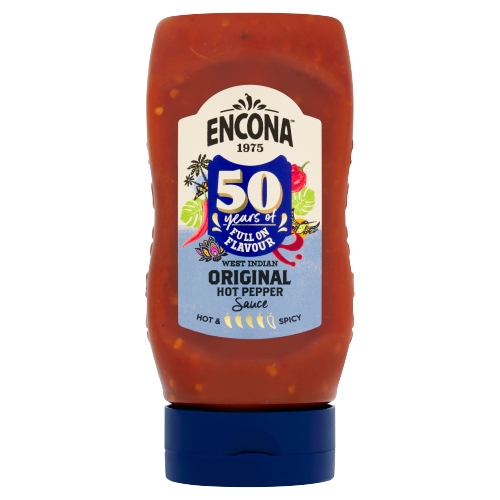 Encona Squeezy Hot Pepper Sauce 285ml pack shot
