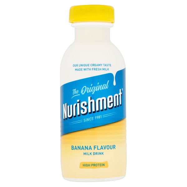 Dunns River Nurishment Banana Flavour Milk Drink (PET) 330ml pack shot