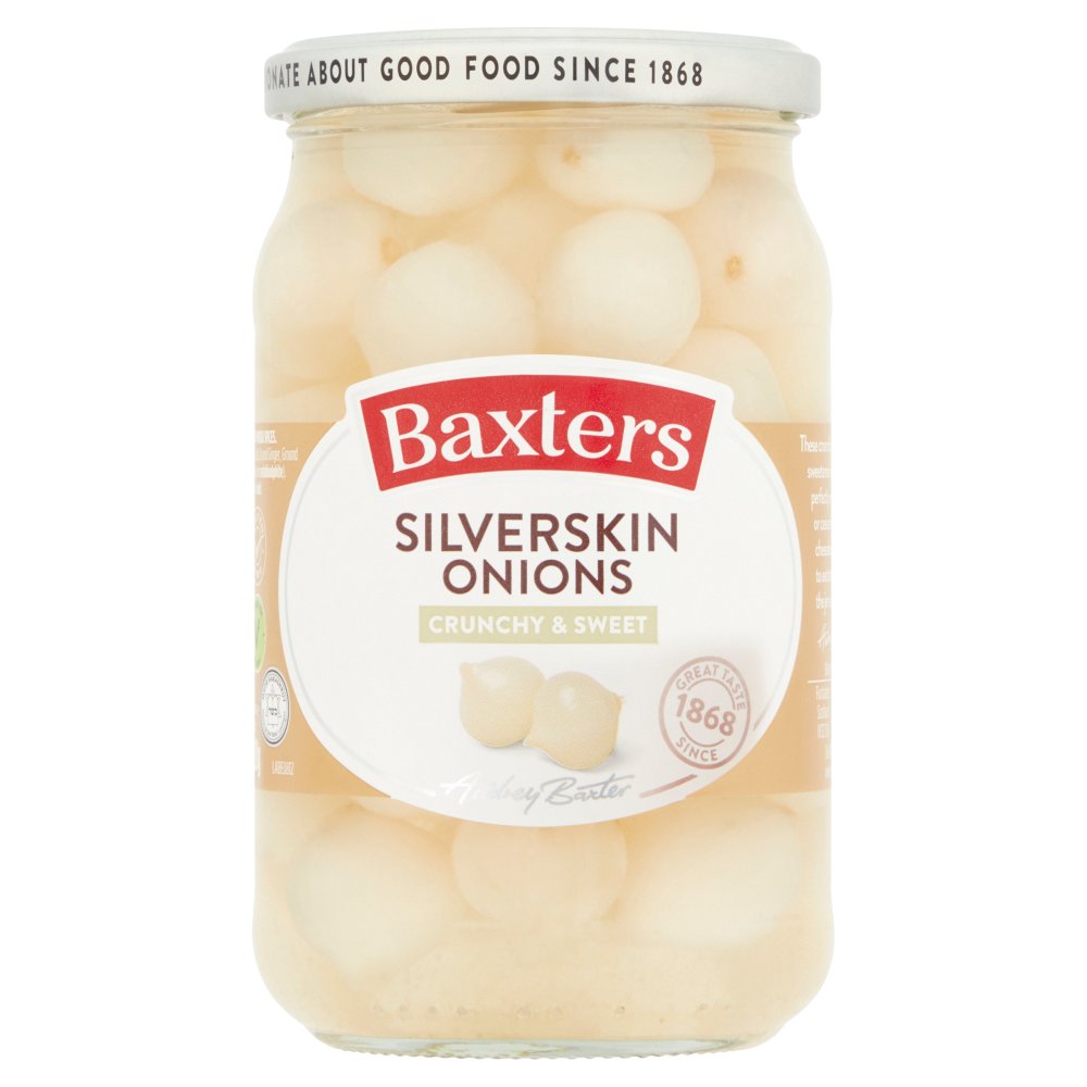 Baxters Silverskin Pickled Onion Sweet 440g pack shot