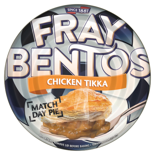 Fray Bentos Chicken Tikka Footie Pie (WIGIG) 425g pack shot