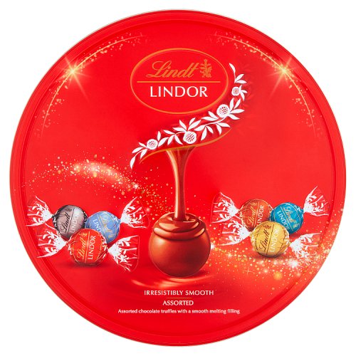 Lindt Lindor Selection Tin 450g pack shot
