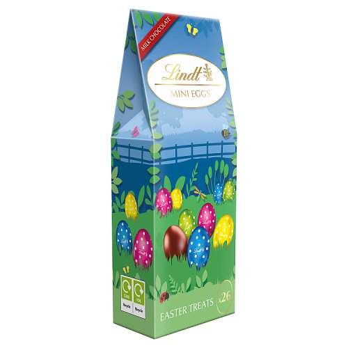 Lindt Mini Eggs Canister 155g pack shot