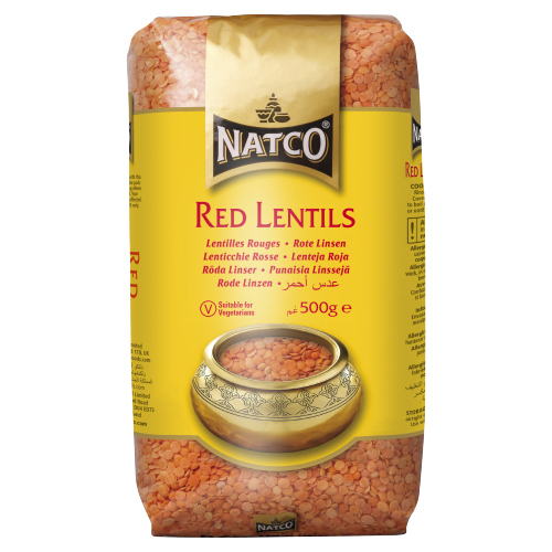Natco Red Lentils 500g pack shot