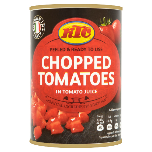 Ktc Italian Chopped Tomatoes 400g pack shot