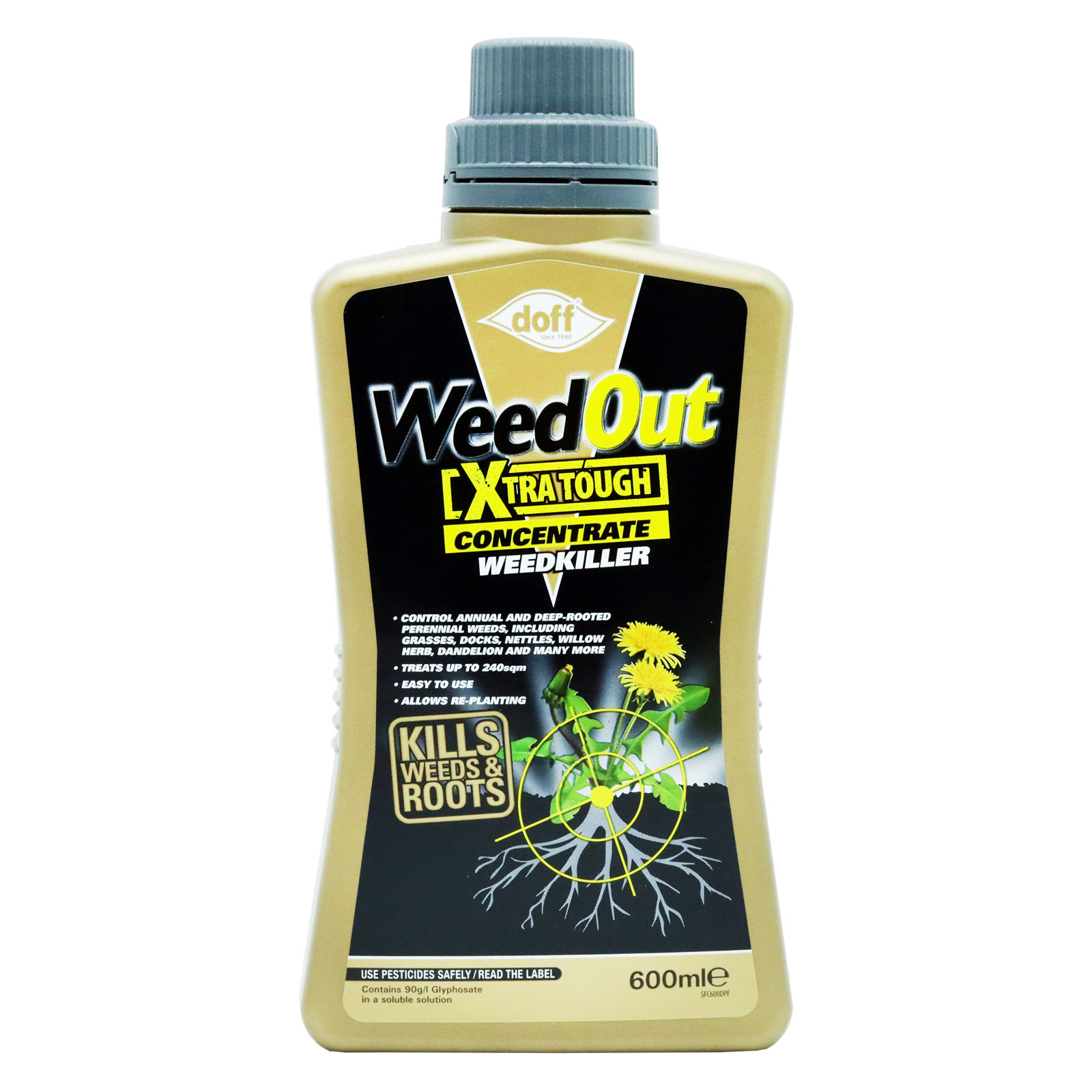 Doff Weedkiller Conventrate Weedout Xtra Tough 600ml pack shot